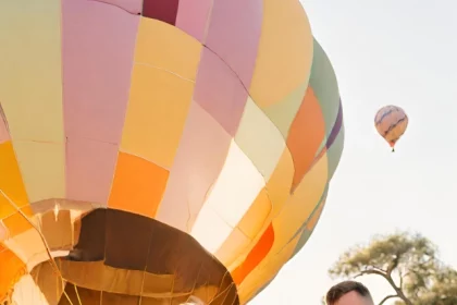 Family safari experiencing hot air balloon in Serengeti National Park and Tarangire National Park