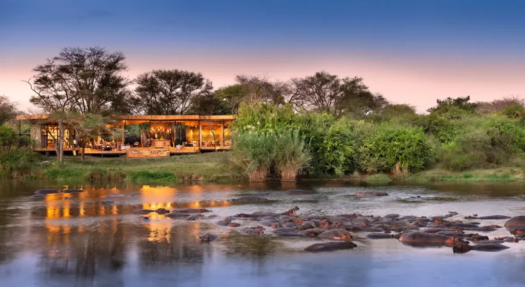 Best lodge in Western Serengeti for Migration is Grumeti Serengeti River Lodge by East Africa Safari Guides