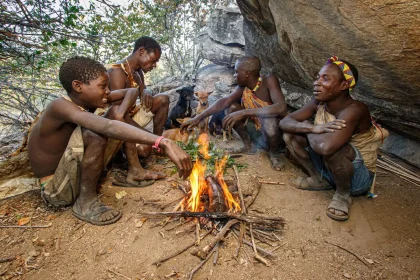 Hadzabe people in Lake Eyasi