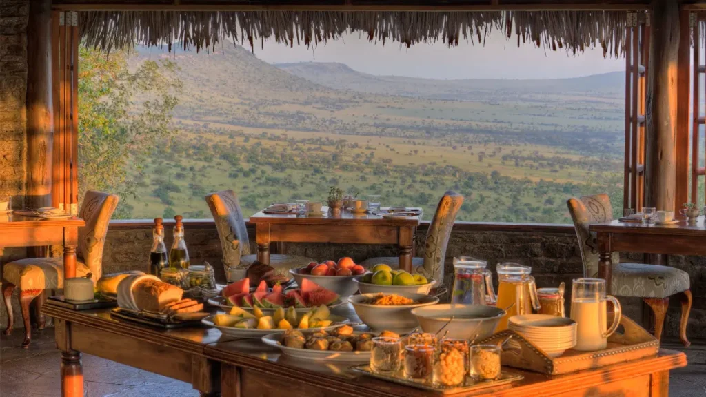 AndBeyond Kleins Camp on Tanzania luxury safari tours with splendid views of the Serengeti National Park
