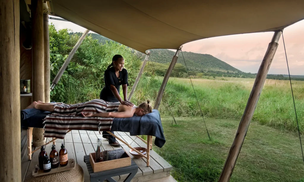 Massage treatment on African Adventure Tour