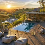 The view of evening at the Lodge in Serengeti National Park | Best Lodge to stay in 2026 / 2027 Tanzania Safari Tour.