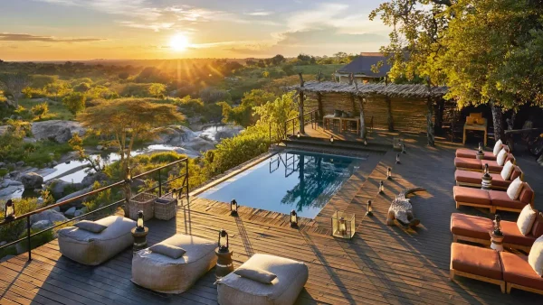 The view of evening at the Lodge in Serengeti National Park | Best Lodge to stay in 2026 / 2027 Tanzania Safari Tour.