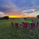 Firepit during sundowner in Serengeti National Park