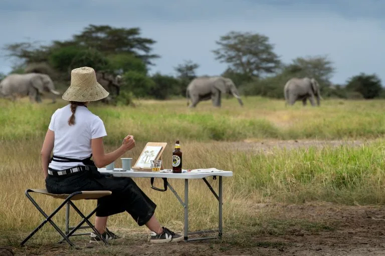 Solo woman on an African Safari