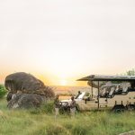 Clients relaxing in the evening after game drive, getting a magic sundowner on a Wildlife Safari tours on Northern Tanzania Safari Circuit with East Africa Safari Guides