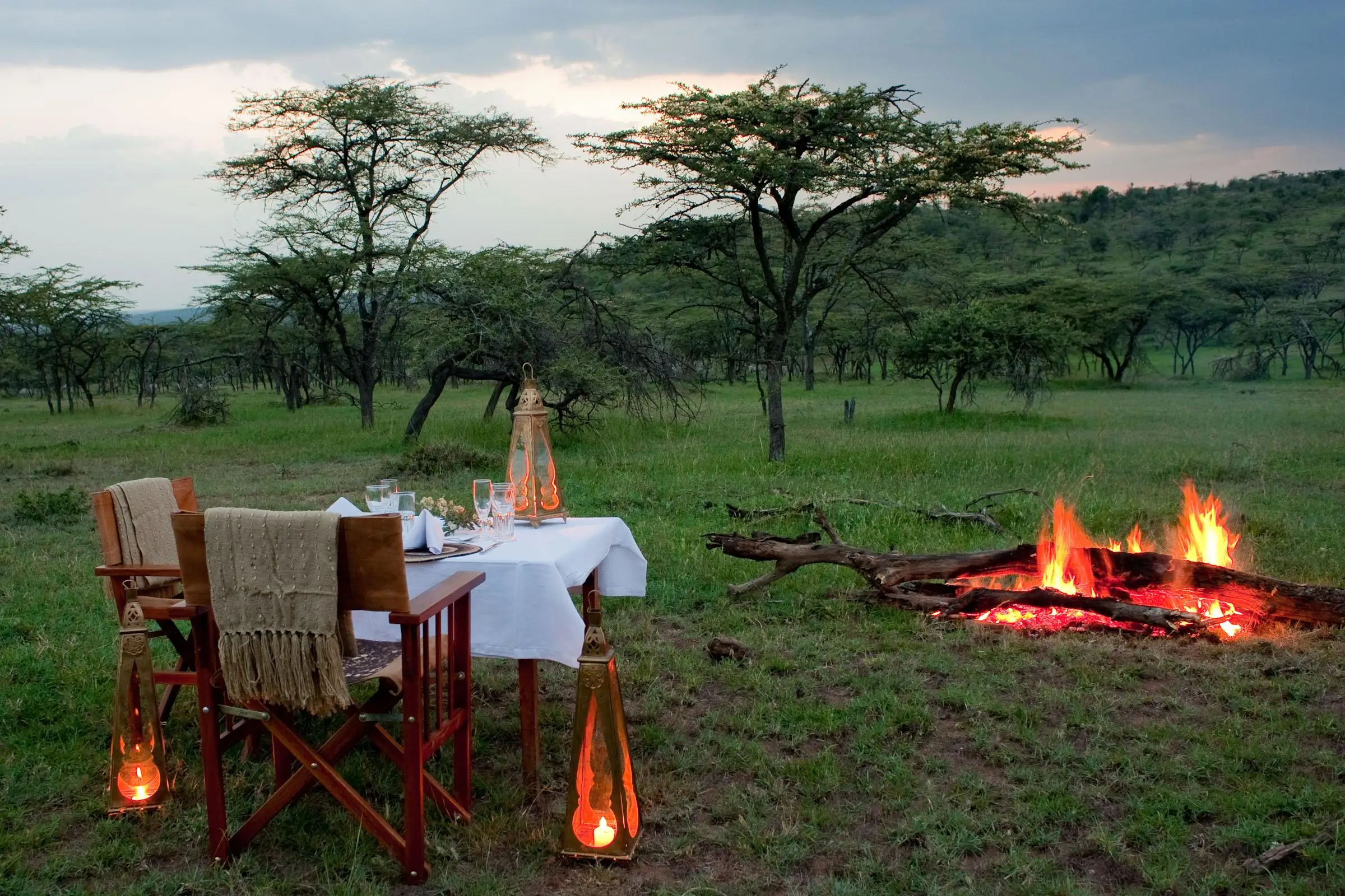 Fly camp under the stars in Tanzania